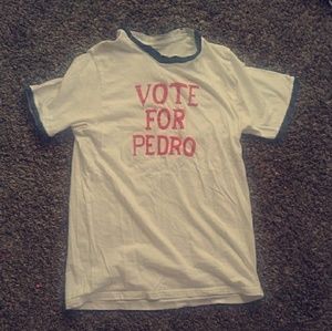 Hand-painted "vote for Pedro" shirt